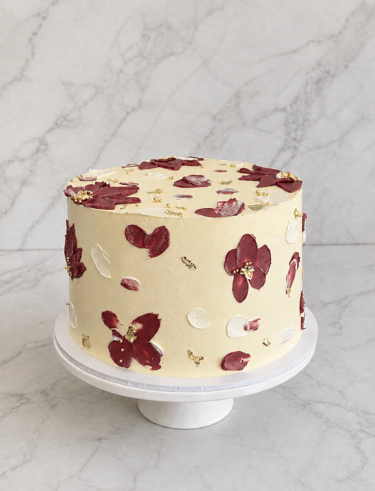 Palette-Knife Floral Cake